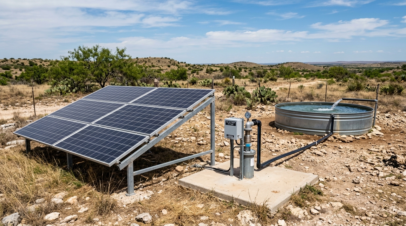 Off-Grid Solar Well Pump & Heavy Ground Mount Array
