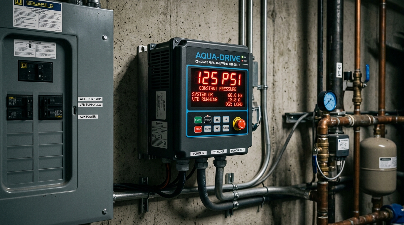 Heavy-Duty Franklin Electric Control Panel & Surge Arrestor